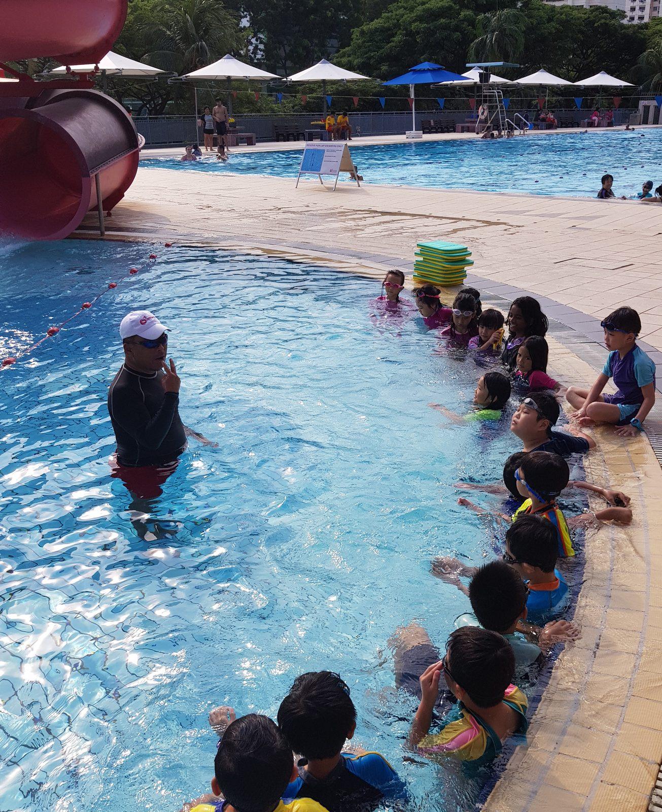 Kids swimming lesson